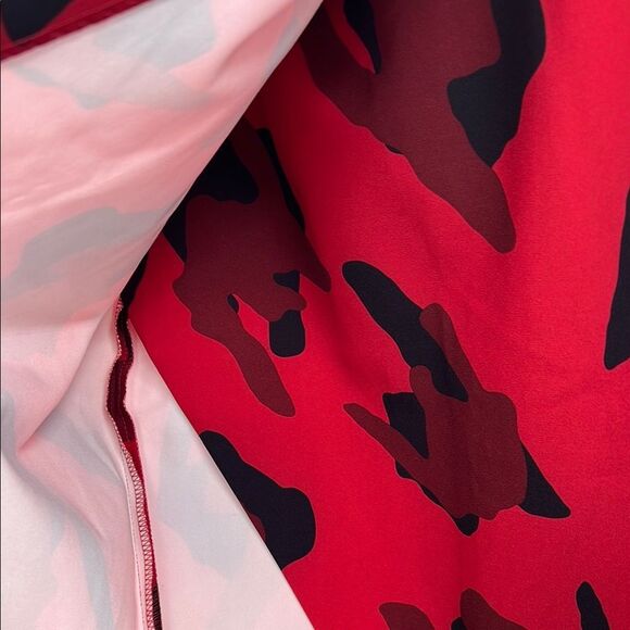 H&M Red and Black Wrap Asymmetrical skirt size 10 - Picture 3 of 7